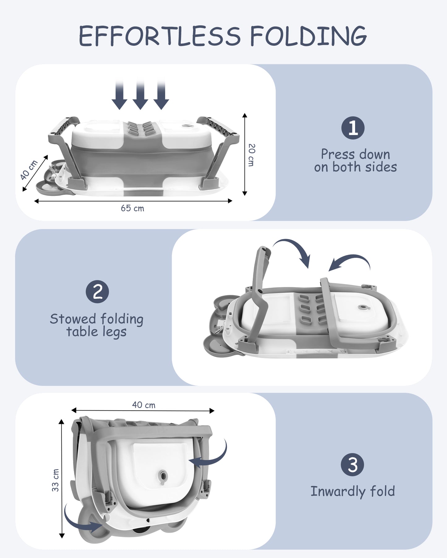 Collapsible Baby Bathtub for Infants to Toddler with Real-time Temp Monitor+Floating Cushion,Foldable Baby Bath Tub Set Applicable 0-36 Month,Perfect Portable Travel Baby Tub for Newborns Boy